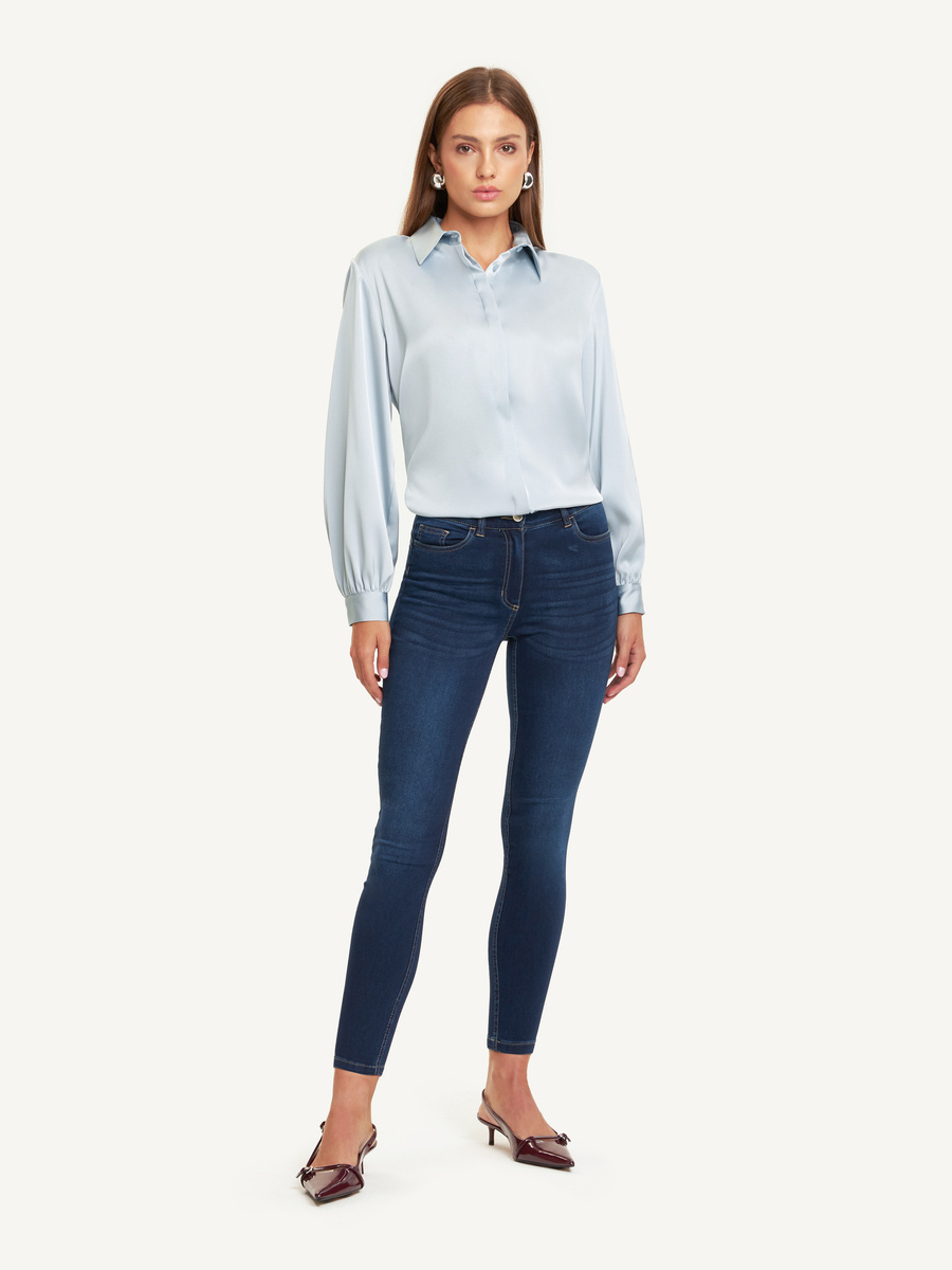 Slim denim-like pants