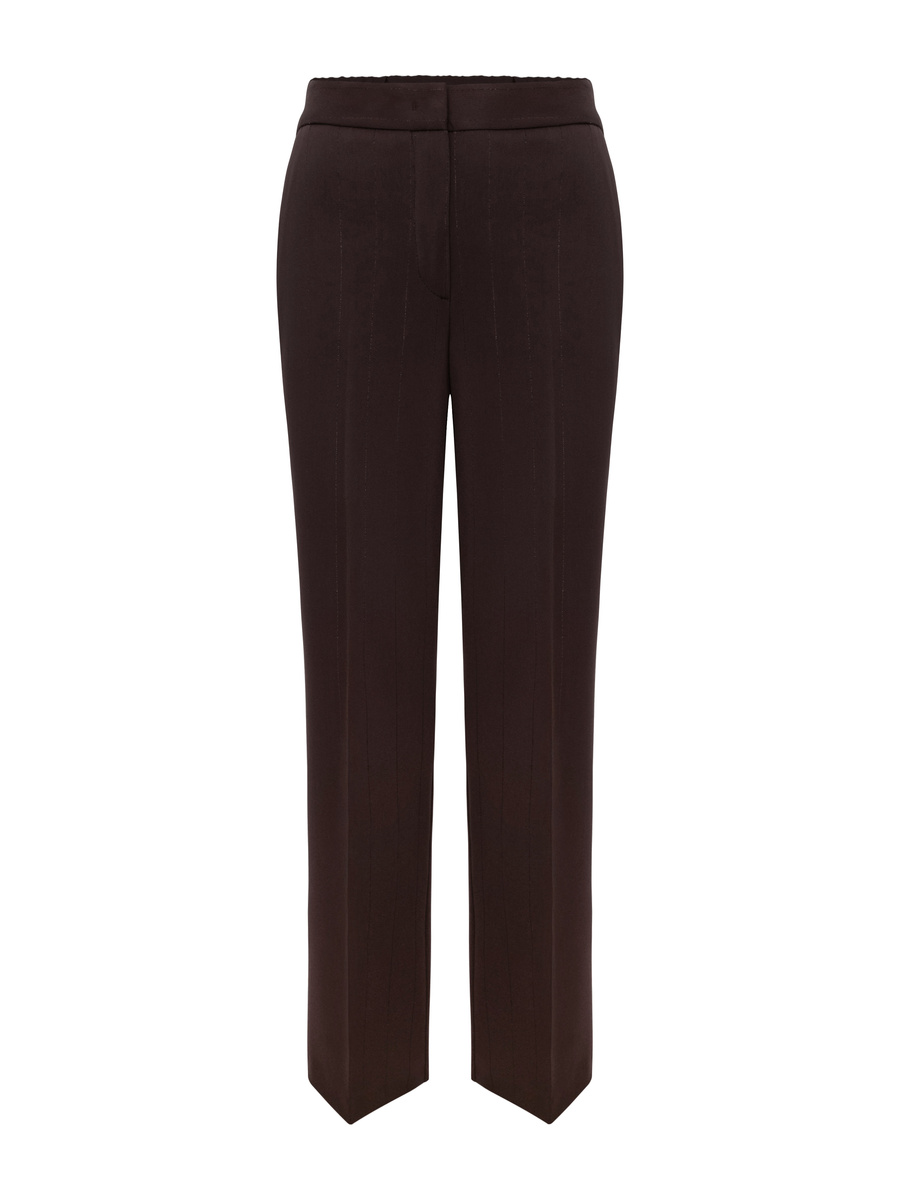 Pinstripe suit pants in dark chocolate