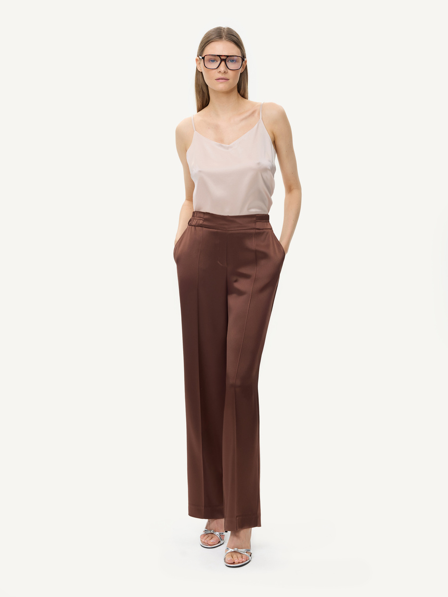 KMX Studio Eleganckie proste spodnie na kant