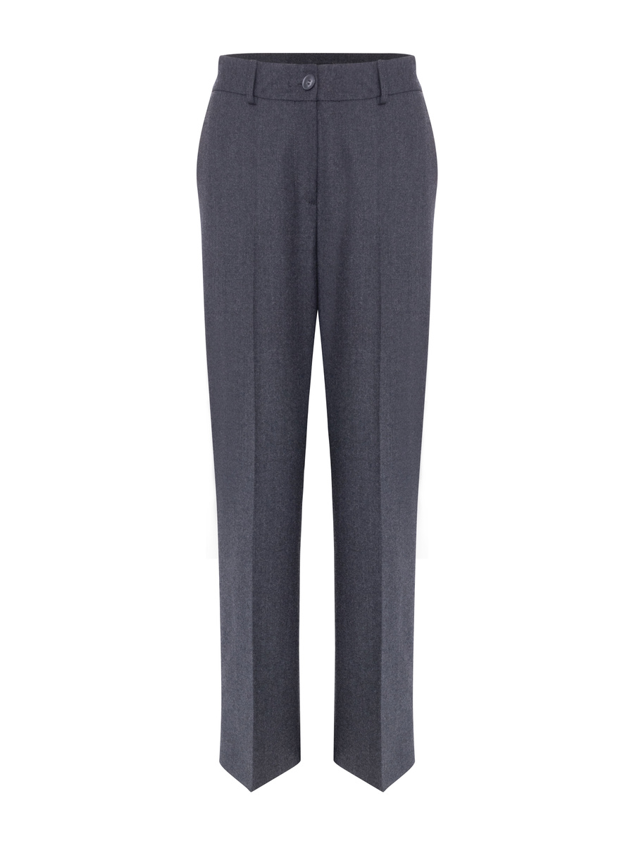 Klasyczne spodnie z mieszanki wełny - szare