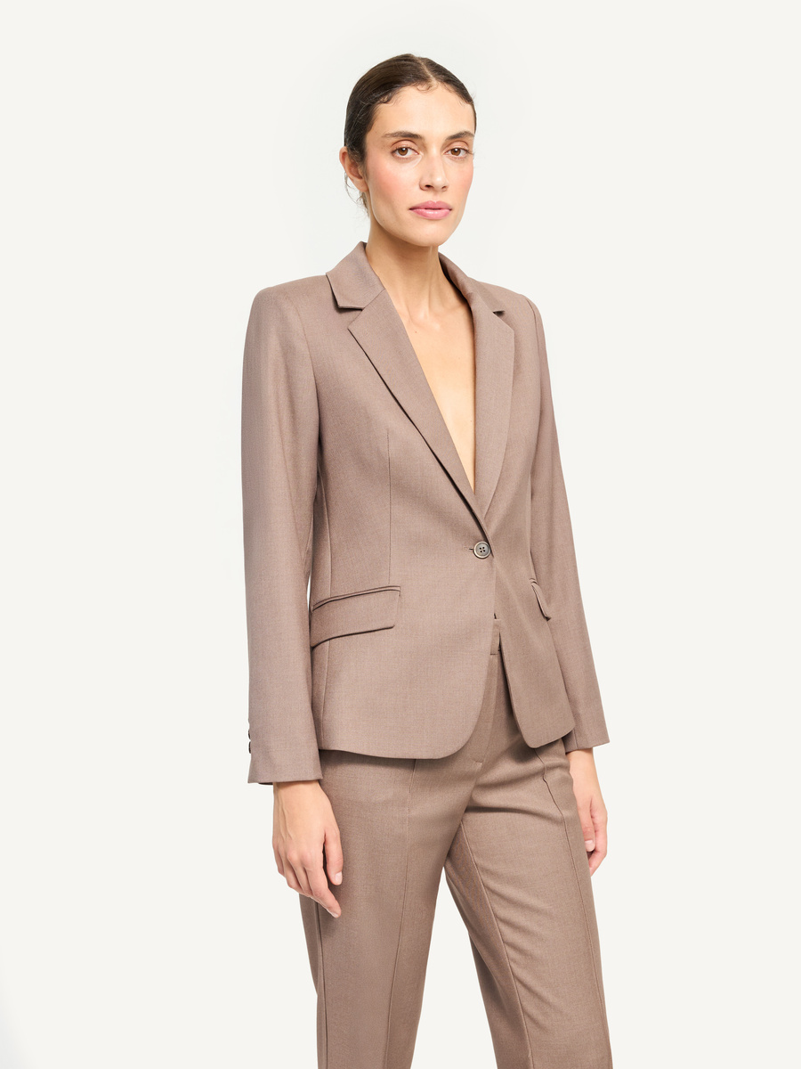 Marynarka brązowa na jeden guzik