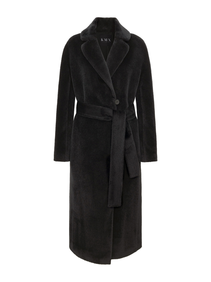 KMX Studio Coat in Suri Alpaca and virgin wool – black