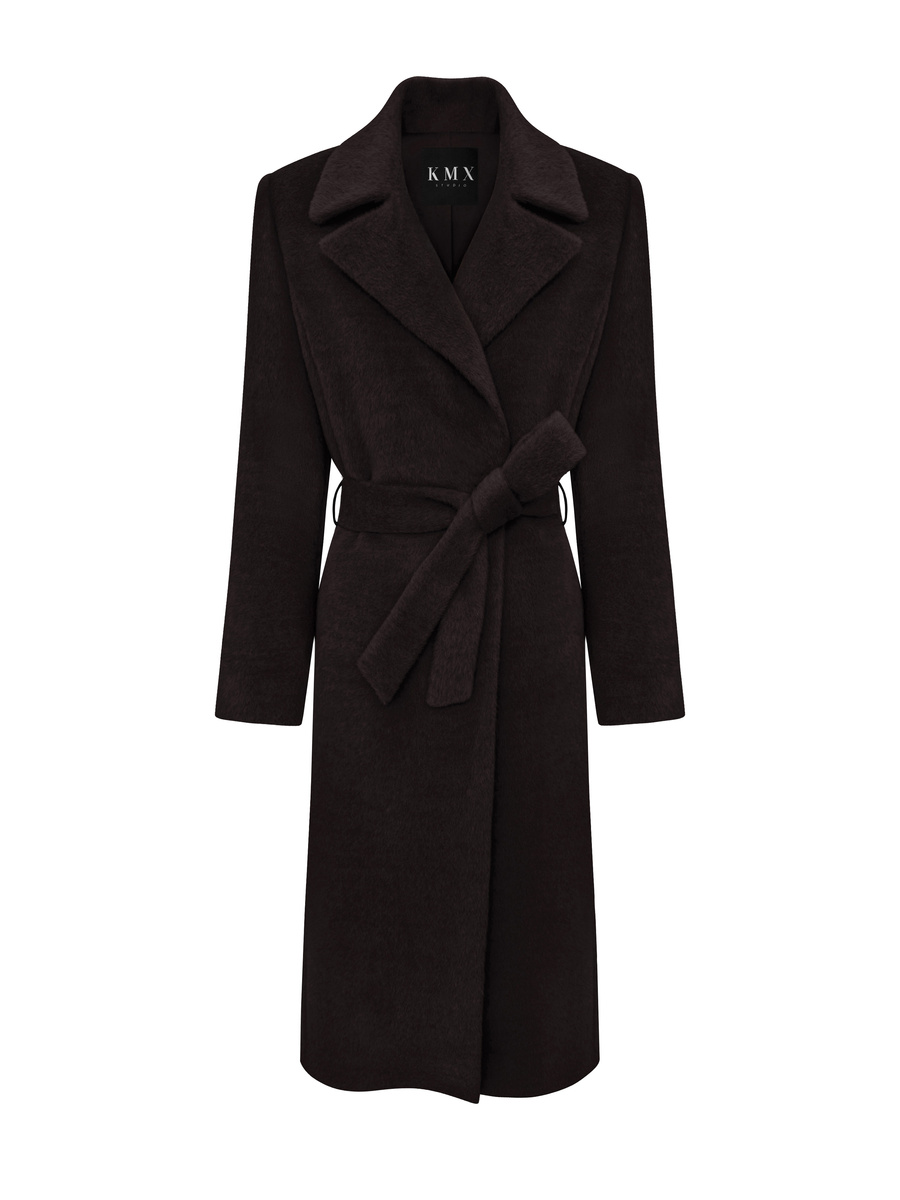KMX Studio Coat in Alpaca and virgin wool – chocolate