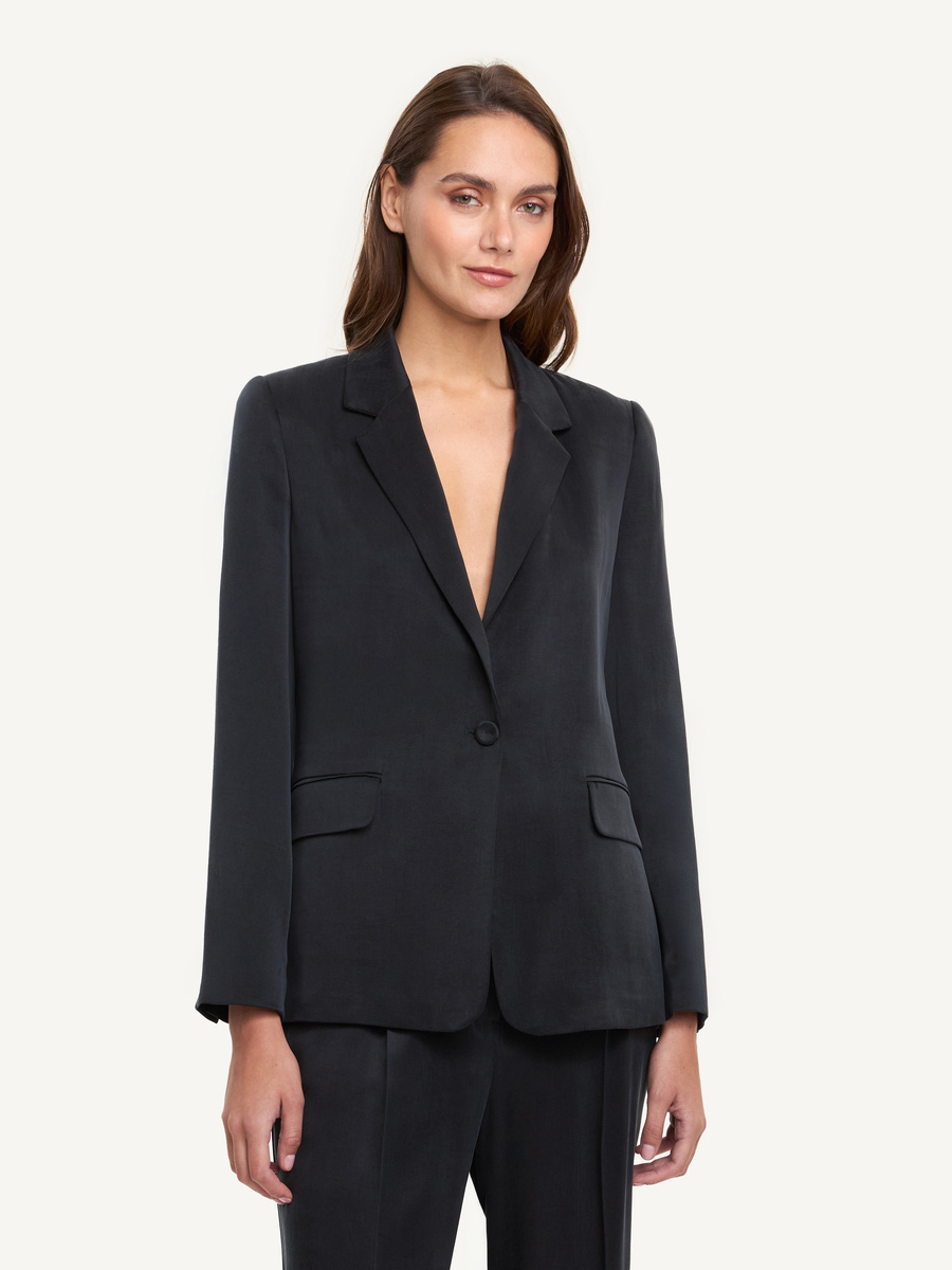 Marynarka z cupro zapinana na guzik