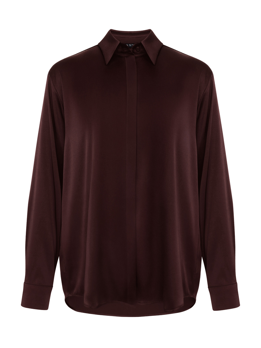 KMX Studio Silk shirt - burgundy