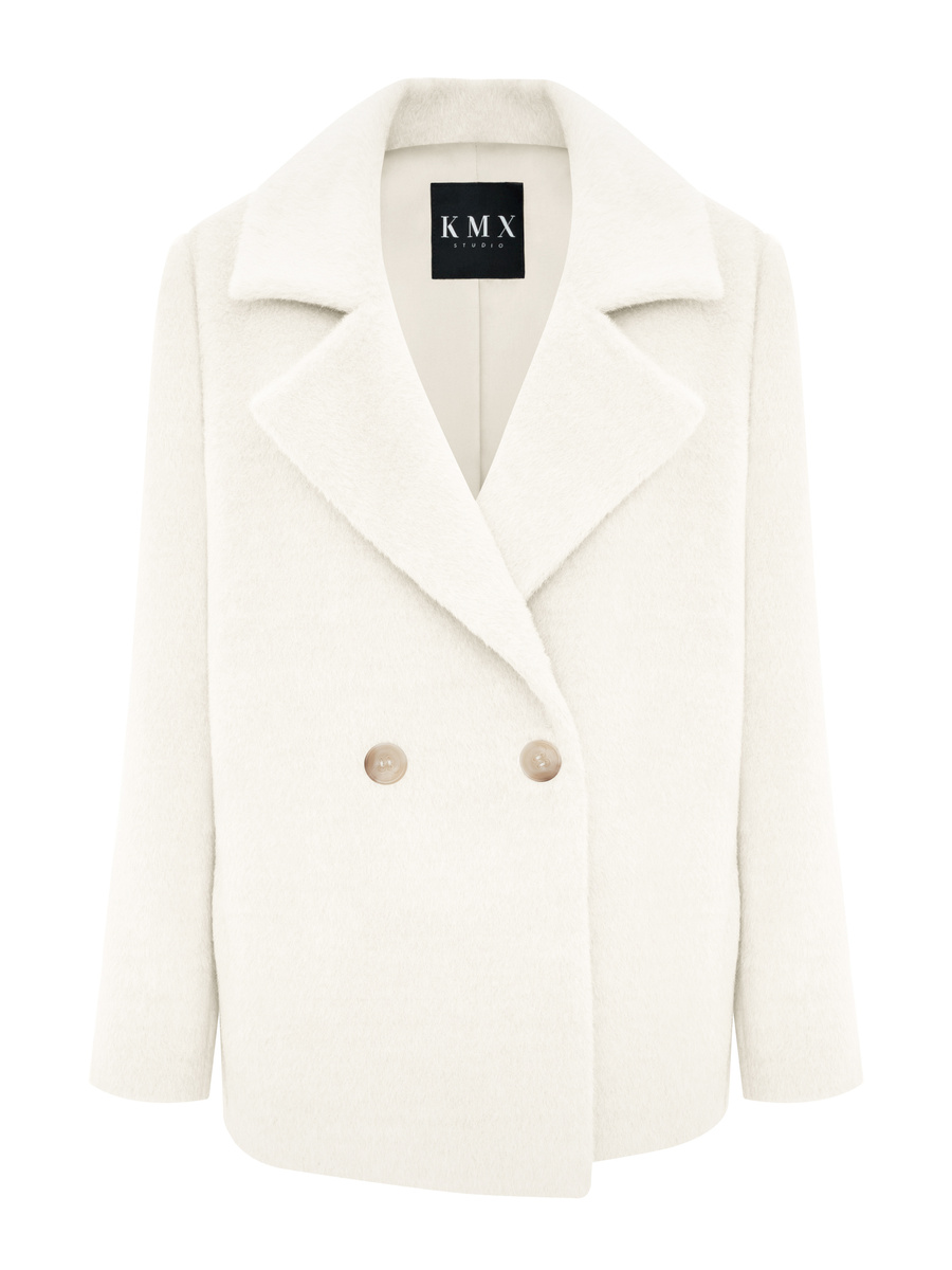 KMX Studio short Suri Alpaca jacket – off-white