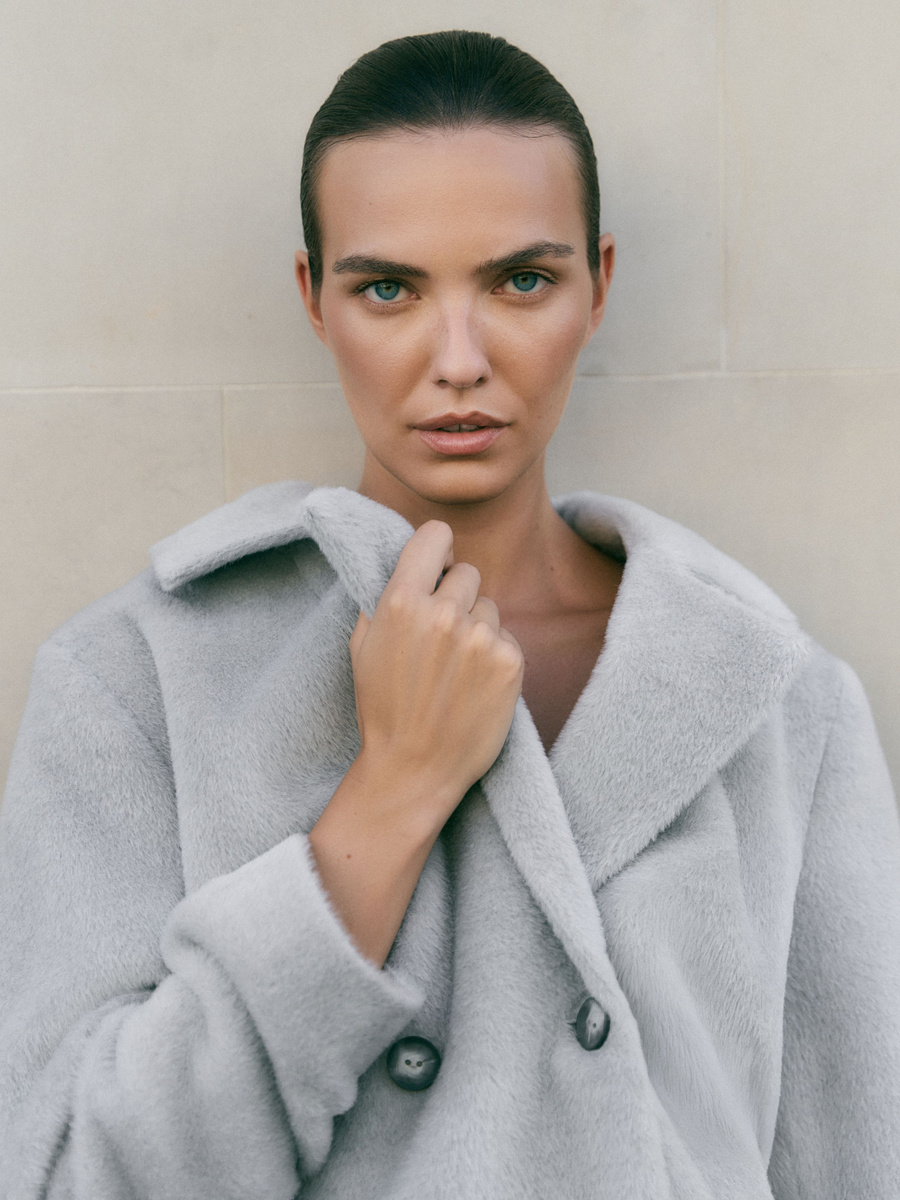 KMX Studio short Suri Alpaca jacket – grey