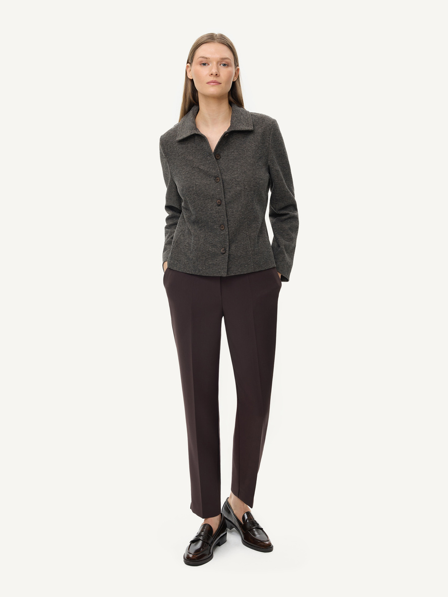 Suit pants in cigarette-style – brown