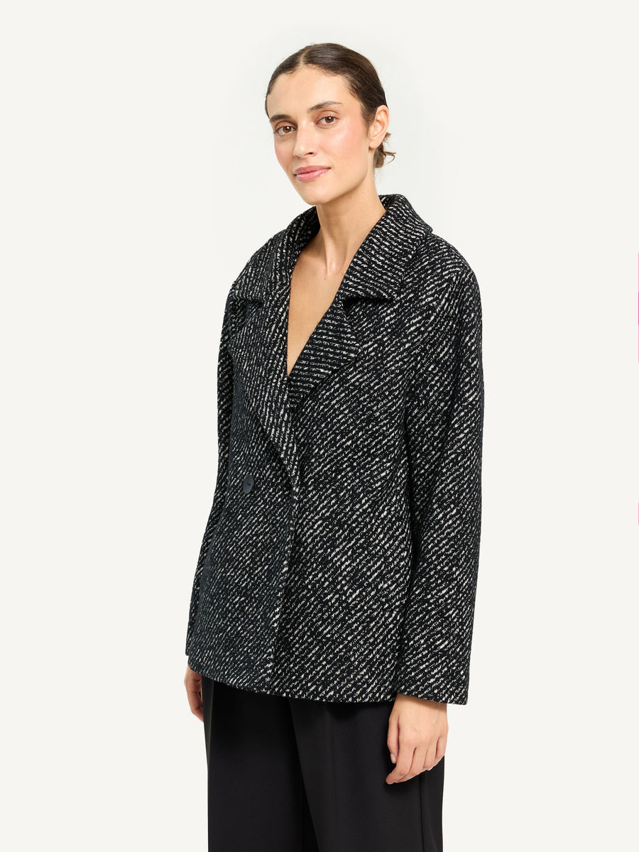 KMX Studio jacket in virgin wool and cotton - black