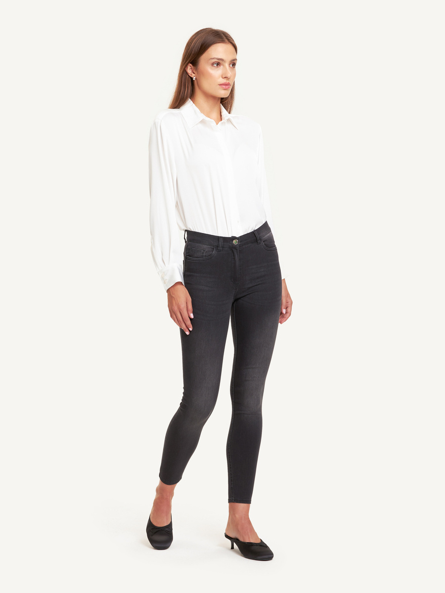 Slim denim-like pants