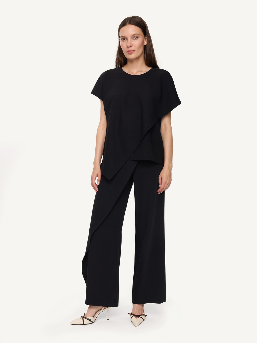 Trousers with wrap front